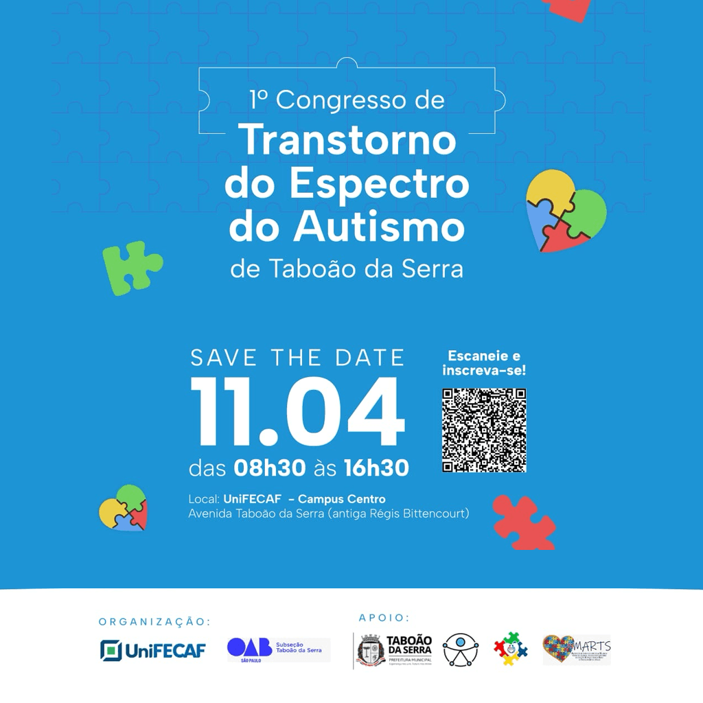 📢 1º Congresso sobre Transtorno do Espectro do Autismo – TEA | Taboão da Serra