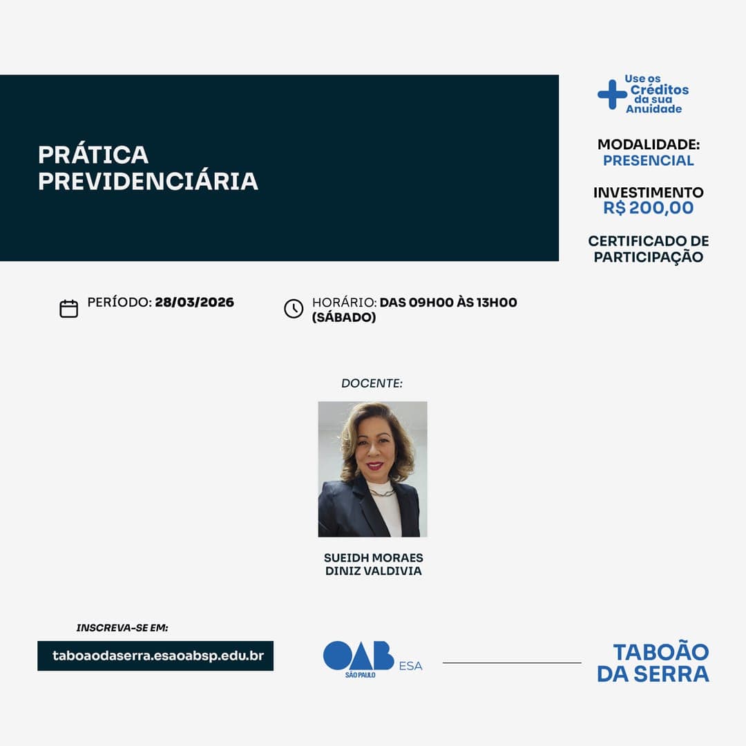 📙 ESA Taboão: Prática Previdenciária