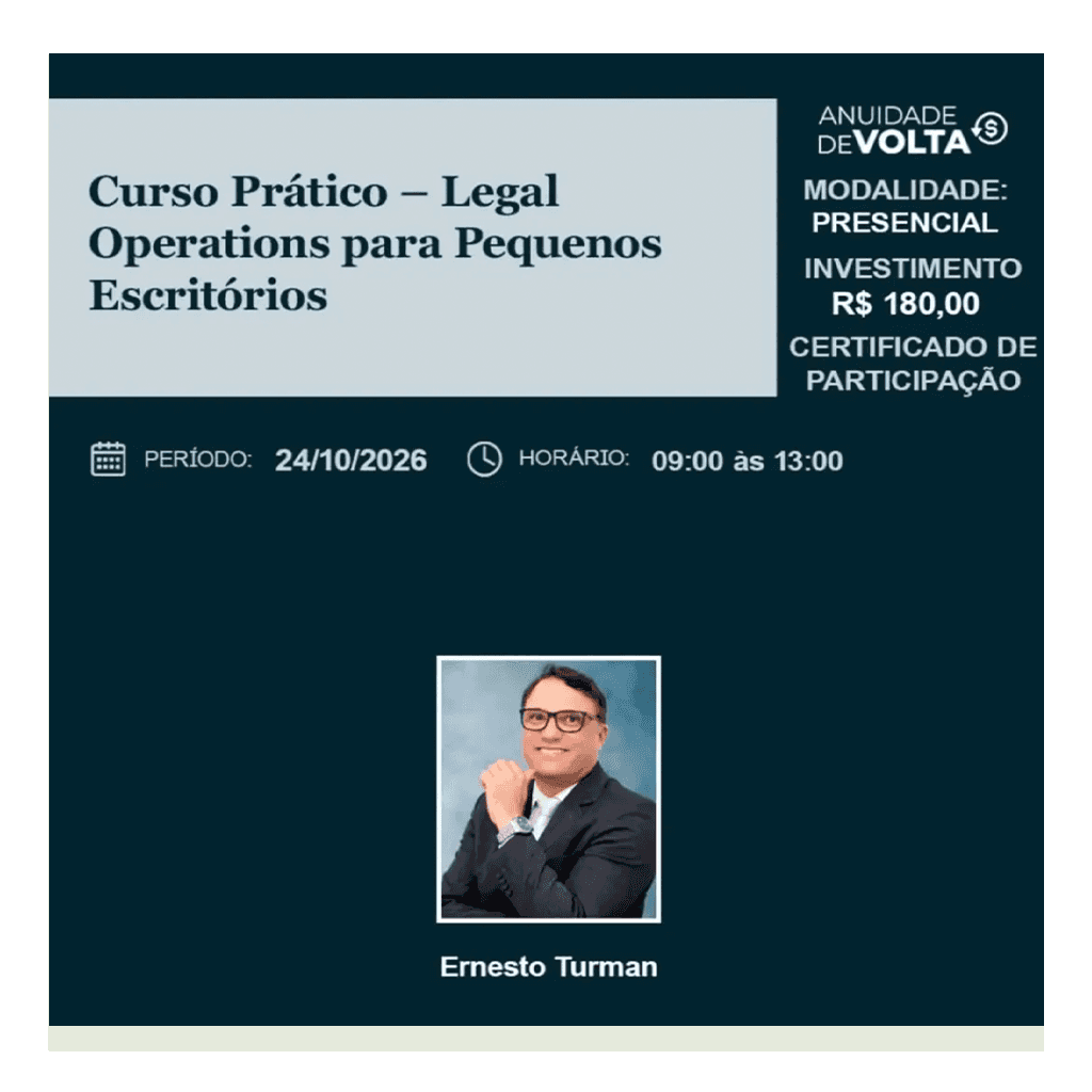 📙 ESA Taboão da Serra: Curso Prático – Legal Operations para Pequenos Escritórios
